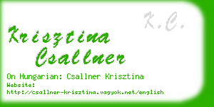 krisztina csallner business card